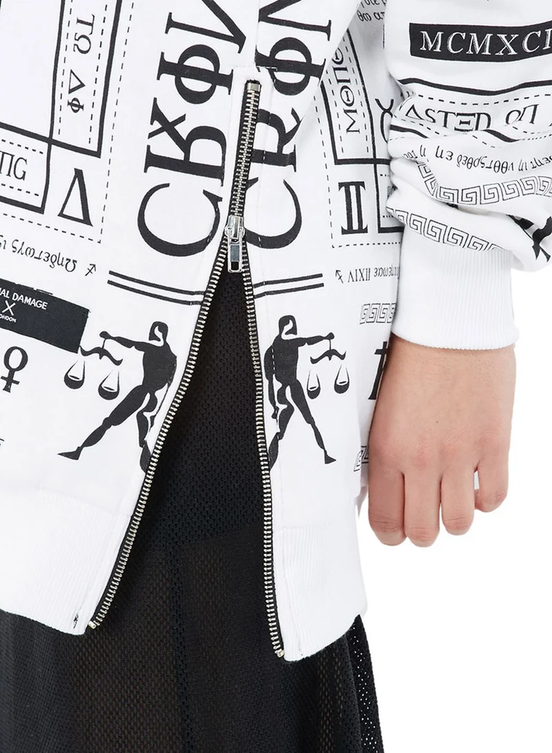 CRIMINAL DAMAGE Scorpian Long Line Sweater