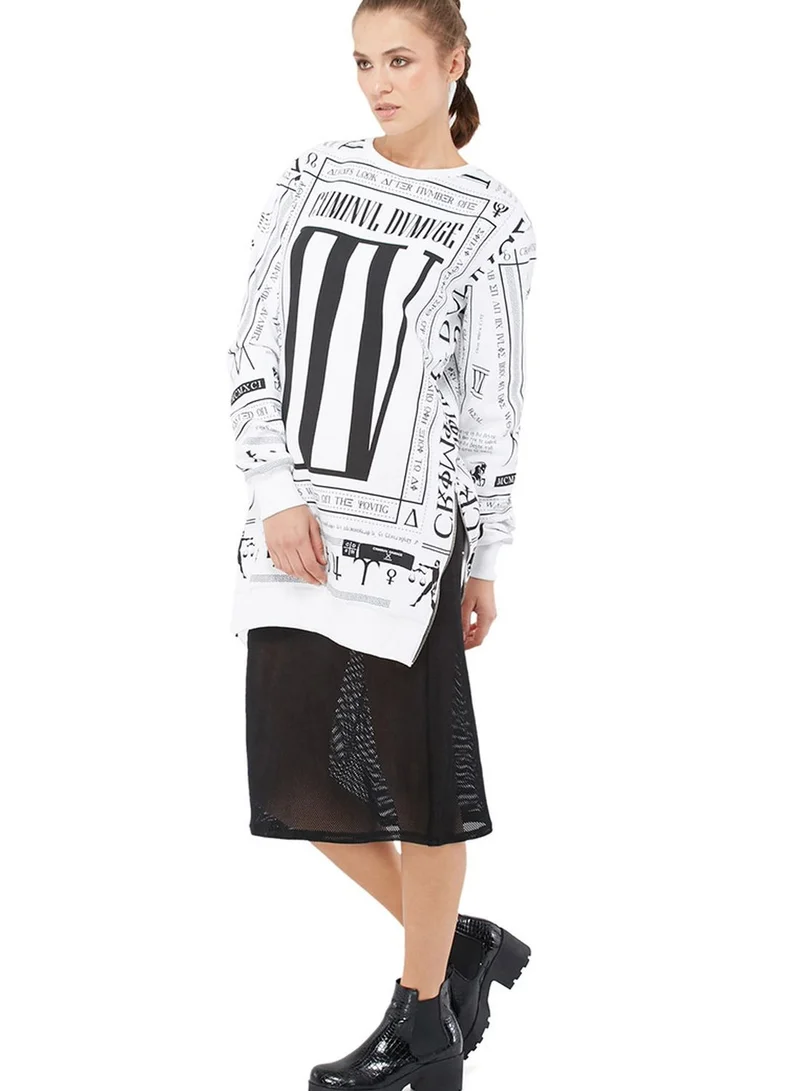 CRIMINAL DAMAGE Scorpian Long Line Sweater