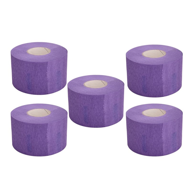 Disposable Stretchy Paper Neck Strips For Salon Haircut Hairdressing And Hair Dye Purple 5 Rolls - Image 2