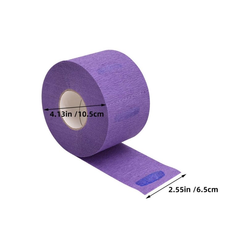 Disposable Stretchy Paper Neck Strips For Salon Haircut Hairdressing And Hair Dye Purple 5 Rolls - Image 4