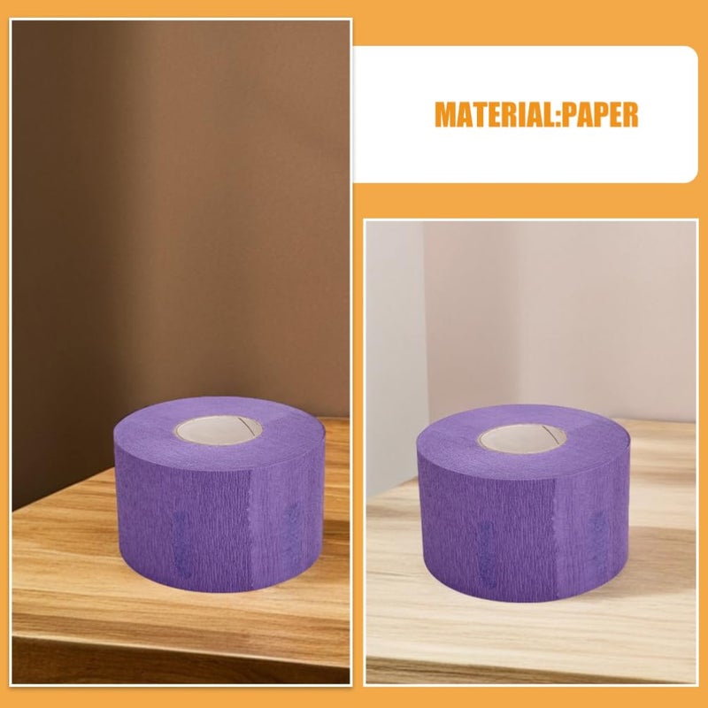 Disposable Stretchy Paper Neck Strips For Salon Haircut Hairdressing And Hair Dye Purple 5 Rolls - Image 5