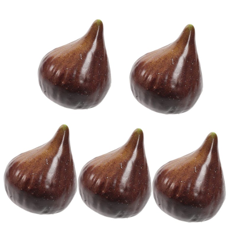 5pcs Lifelike Artificial Fig Fruits Lightweight Home Decoration For Photography Party Display - Image 2