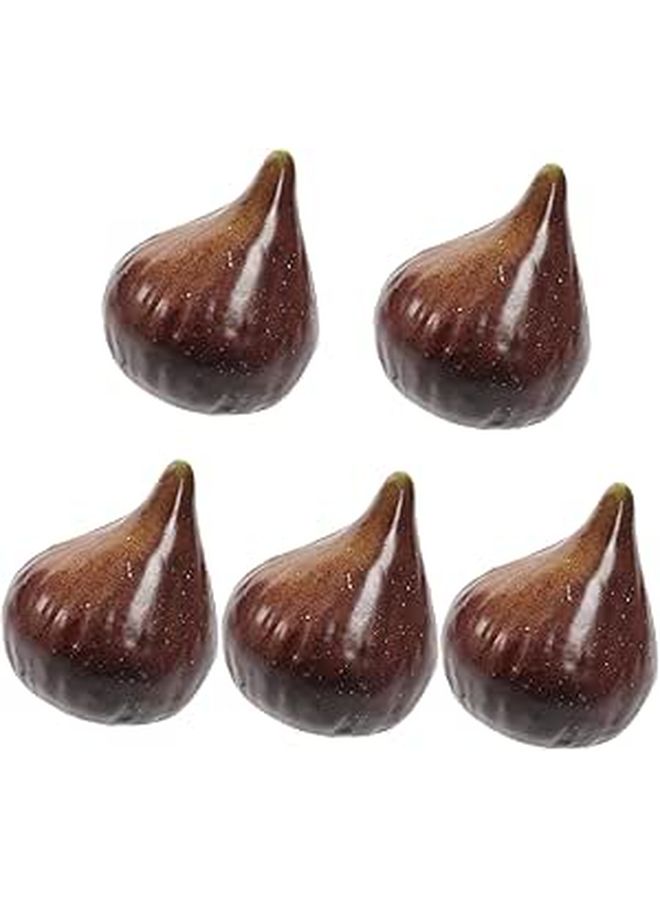 5pcs Lifelike Artificial Fig Fruits Lightweight Home Decoration For Photography Party Display - Image 1