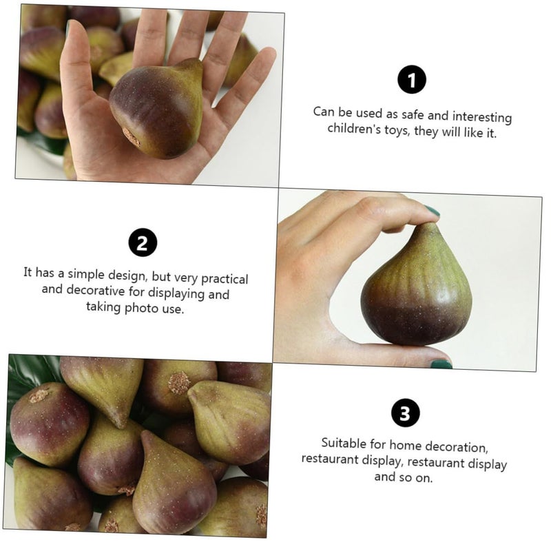 5pcs Lifelike Artificial Fig Fruits Lightweight Home Decoration For Photography Party Display - Image 4