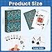 Wkchxd Playing Cards Plastic Playing Cards Waterproof Deck of Cards 2 Pack Large Print Playing Card for Seniors Adults Premium Poker Cards Set for Beach Pool Party Trip Camping Games Blue Green - Image 4