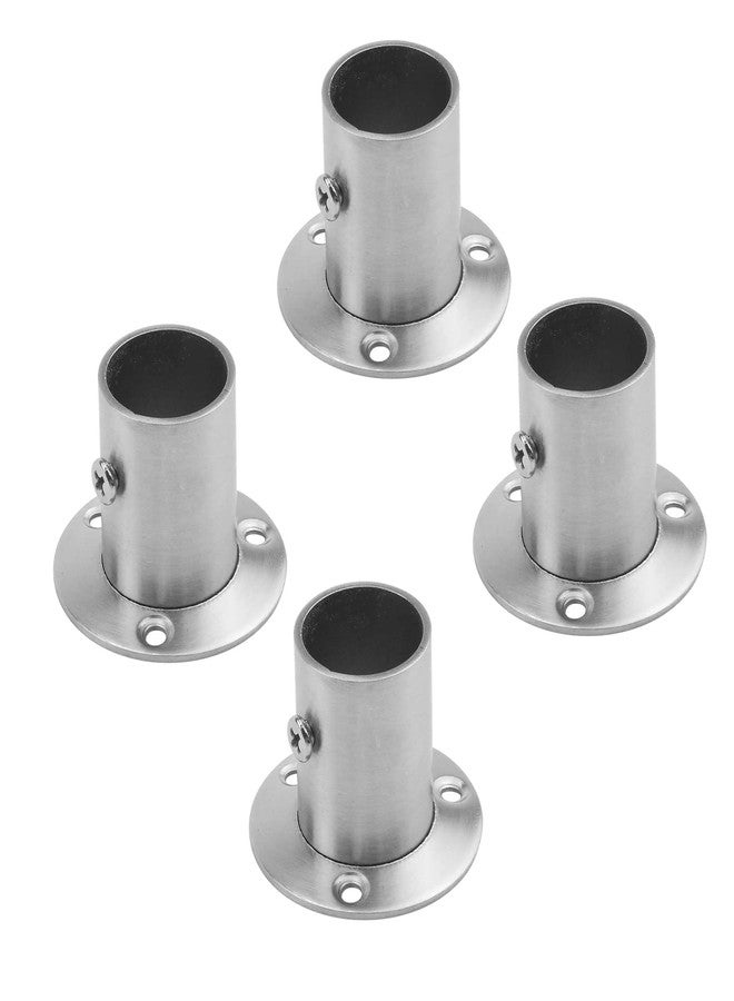 Antrader 4-Pack Stainless Steel Closet Rod Flange- 1 Inch Dia. Adjustable Socket Bracket Support Holder for Pipe - Image 1