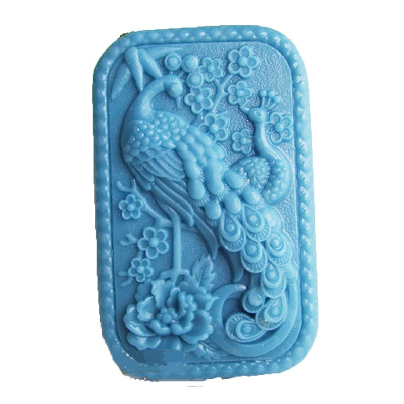 Longzang Peacock Mould S440 Craft Art Silicone Soap Mold Craft Molds DIY Handmade Candle Molds