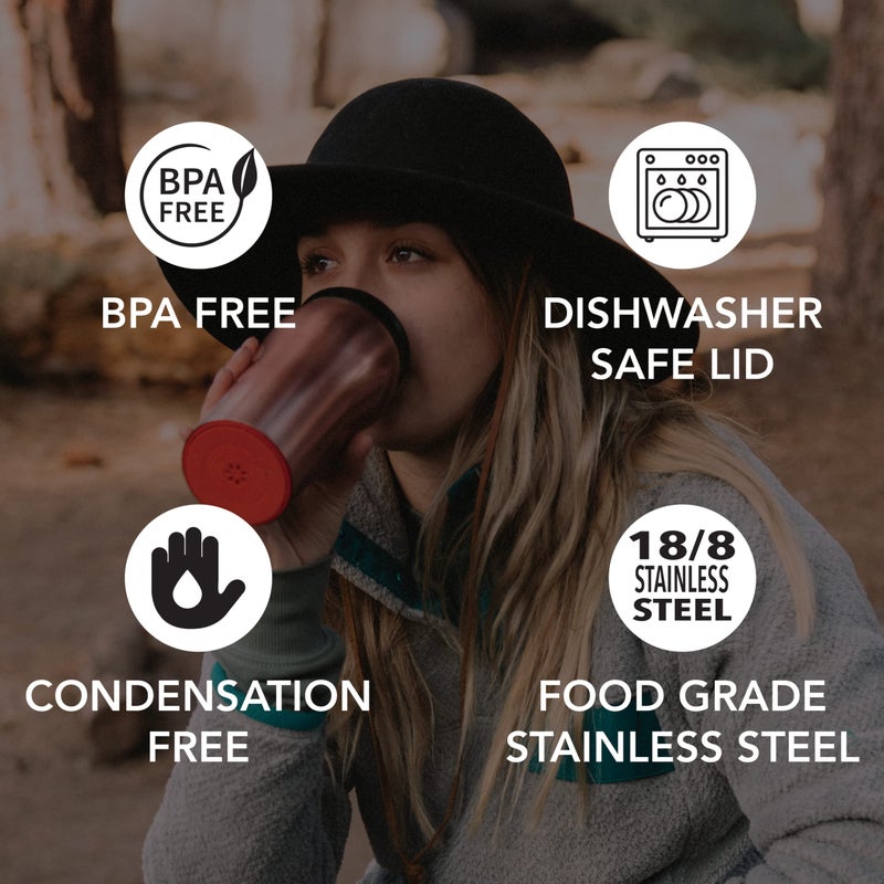 Mighty Mug | The Untippable Mug | Grips When Hit, Lifts for Sips | Insulated Stainless Steel Tumbler | Cupholder Friendly | Gifts for Women Men All | Leakproof | 6 Hour Hot / 24 Cold | 16oz | RoseGold - Image 5