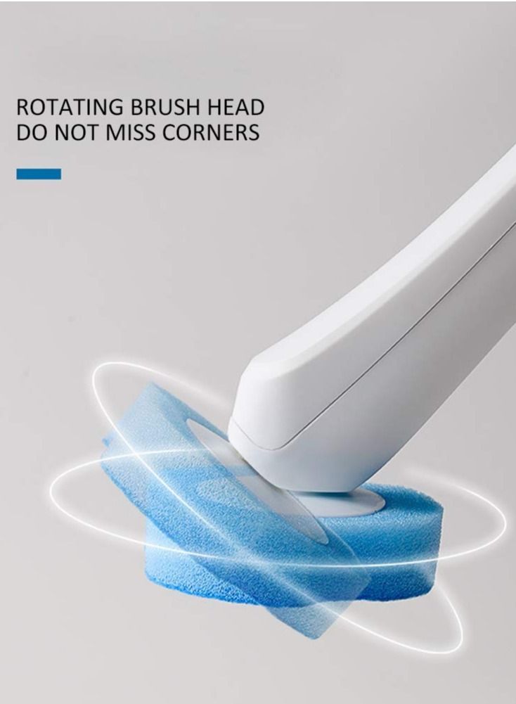 Disposable Toilet Wand Heads Brush, Hands-free Rotating Head with Cleaning Refills,Built In Cleaner Refills Brush(Only 8 Head) - Image 3