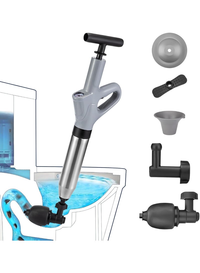 Arabest Toilet Plunge Blaster, High Pressure Toilet Plunger, High-Pressure Air Drain Blaster Plunge Blaster Multi-drain Unclogger for Toilets, Bathroom Floor, Drain Sinks and Plumbing Clogs. - Image 1