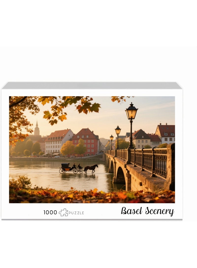 1000 Basel Scenery Puzzles - Creative Design Patterns, Rich and Colorful Art Experience, Suitable for Adults and Children - Image 3