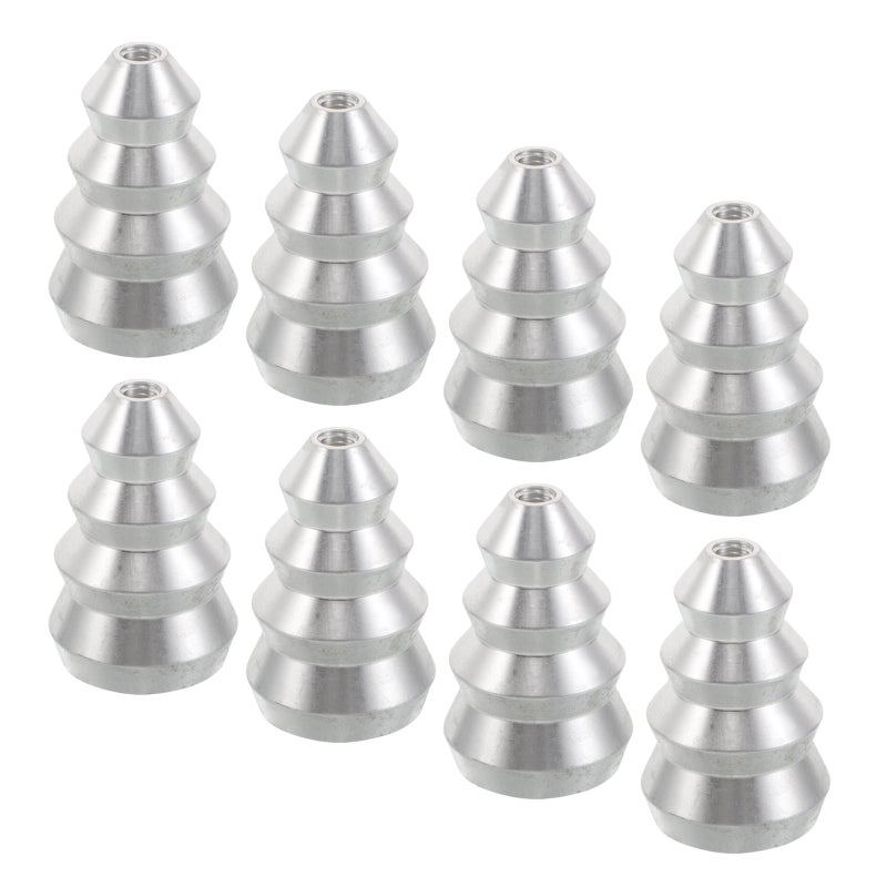 8pcs Aluminium Candle Cups - M6x1mm Tea Light Candle Jar Cups Stabilizer - Reusable Candlestick Inserts Holder Fitting For Craft Project - Image 1