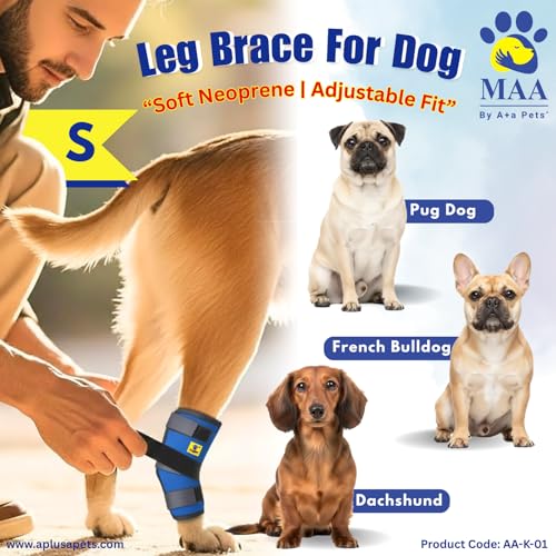 A+a Pets' MAA' Hock Joint Support Brace Compression Wrap for Dogs | for Arthritis, Injury, Sprain & Weak Front or Hind Legs (1 Pair, S) - Image 3