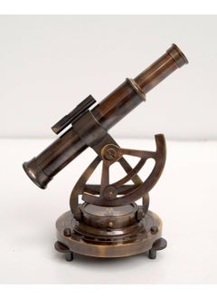 APAX APAX Premium Brass Nautical Alidade Telescope with Compass Survey Instruments Antique Maritime Navigation Tool Precision for Collectors and Adventurers  - Image 1