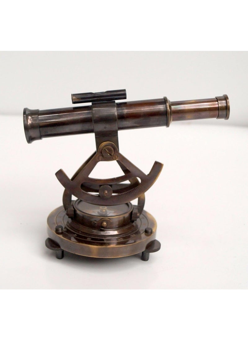 APAX APAX Premium Brass Nautical Alidade Telescope with Compass Survey Instruments Antique Maritime Navigation Tool Precision for Collectors and Adventurers  - Image 3