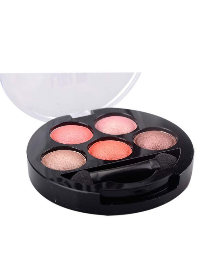 Mallofusa Mallofusa 5 Colors Eye Shadow Palette Powder Metallic Shimmer Eyeshadow Palette (Romantic Pink) 4.7oz  - Image 2