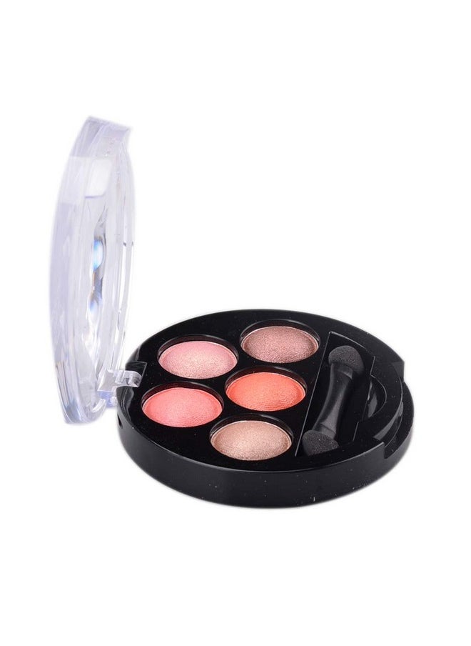 Mallofusa Mallofusa 5 Colors Eye Shadow Palette Powder Metallic Shimmer Eyeshadow Palette (Romantic Pink) 4.7oz  - Image 3