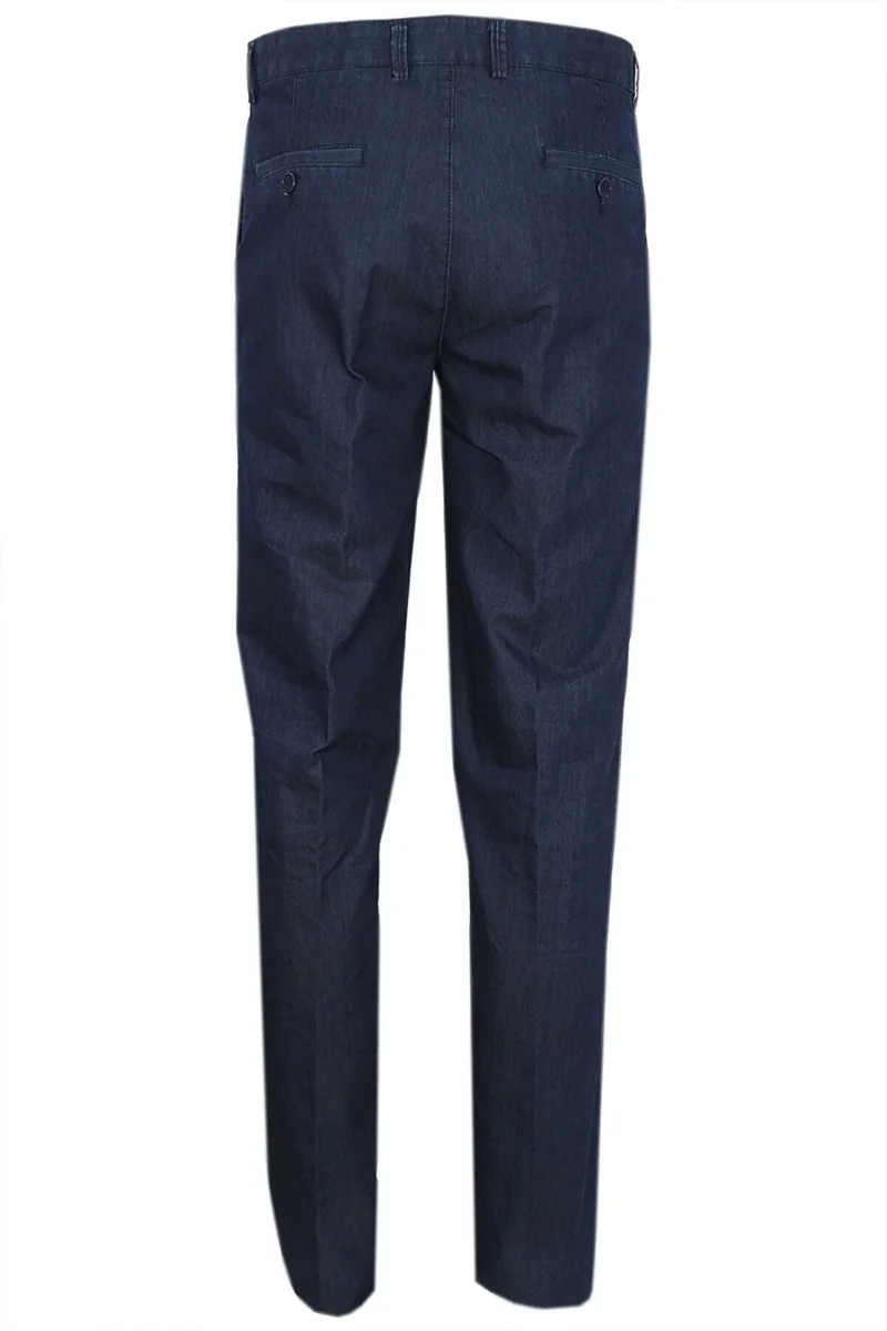Varetta Men's Navy Blue Classic Cut Jeans with Side Pockets