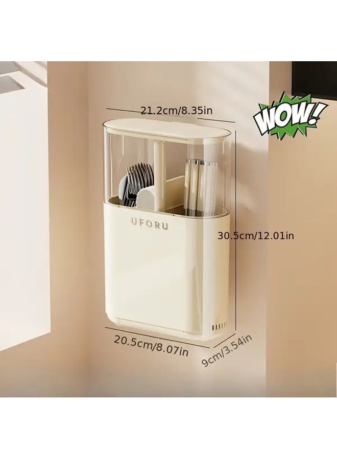 Medieval Green Wall Mounted Chopstick Holder Dustproof Ventilated One Touch - Image 2