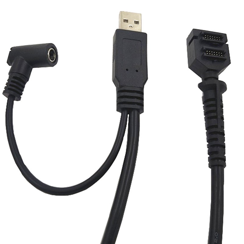 USB Cable for Verifone VX805 VX820 Dual 14pin IDC DC5521 Female Power Supply to USB 2.0 AM 480Mbps PVC Scan Extension Cable - Image 3