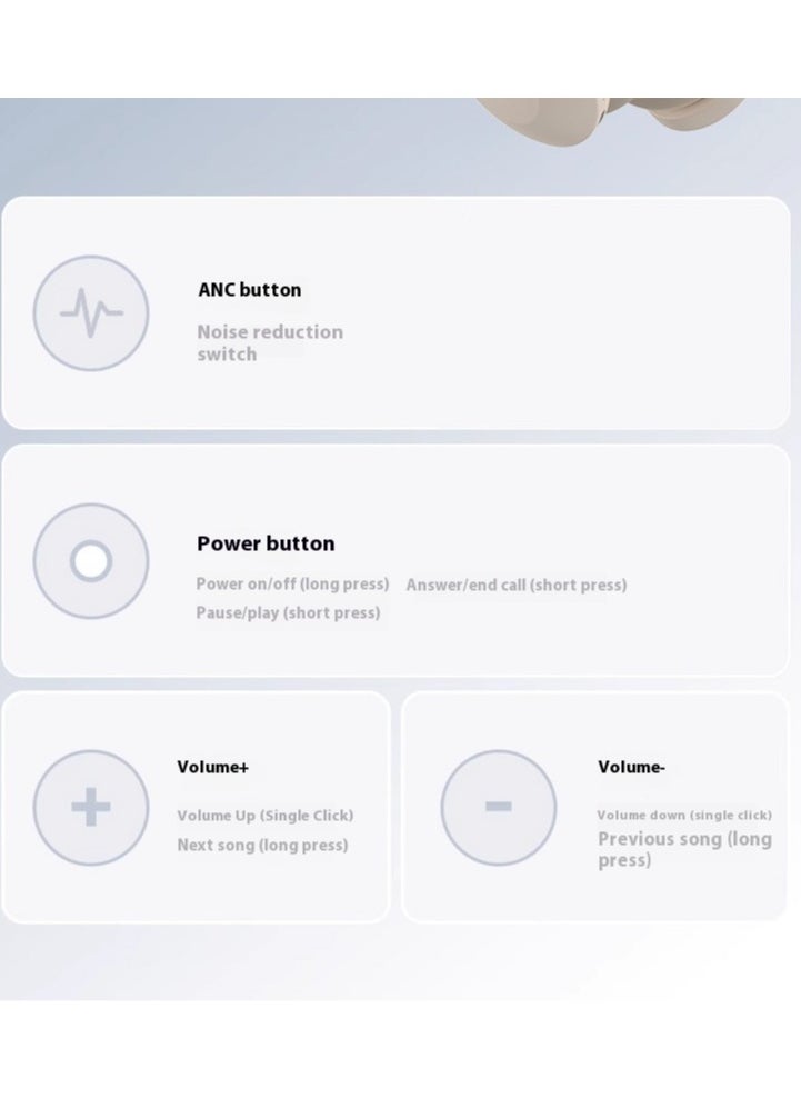Active noise reduction true wireless Bluetooth headset folding headset