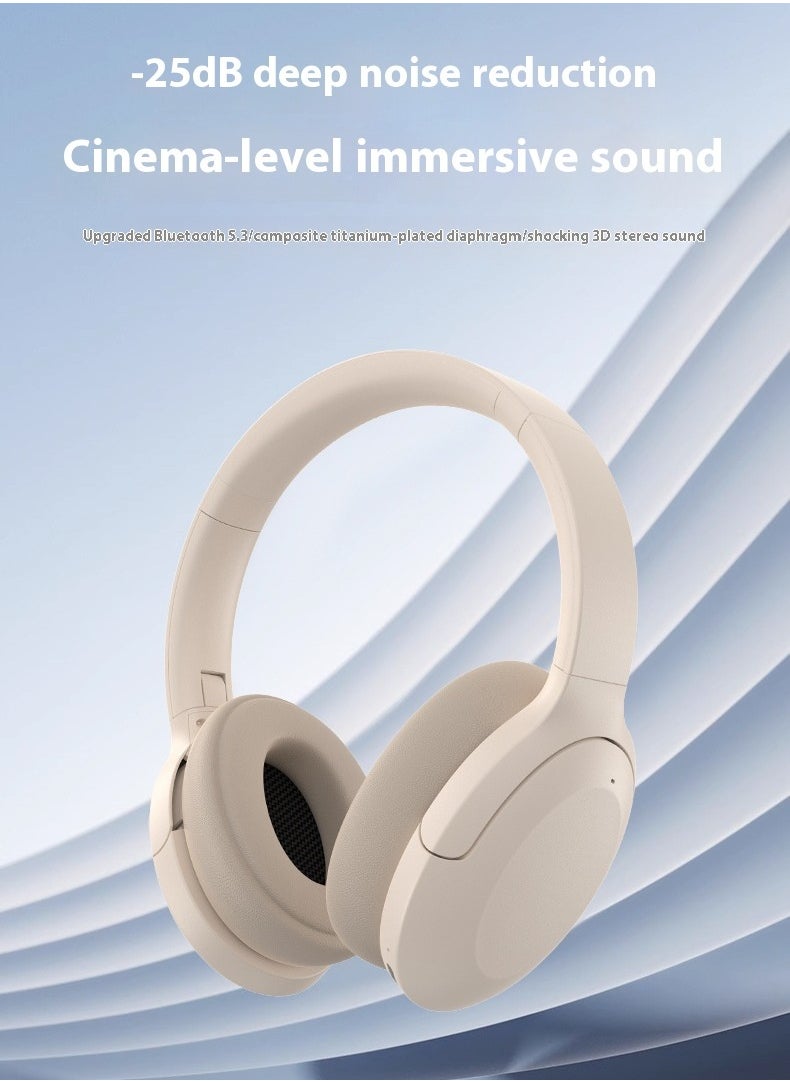 Active noise reduction true wireless Bluetooth headset folding headset
