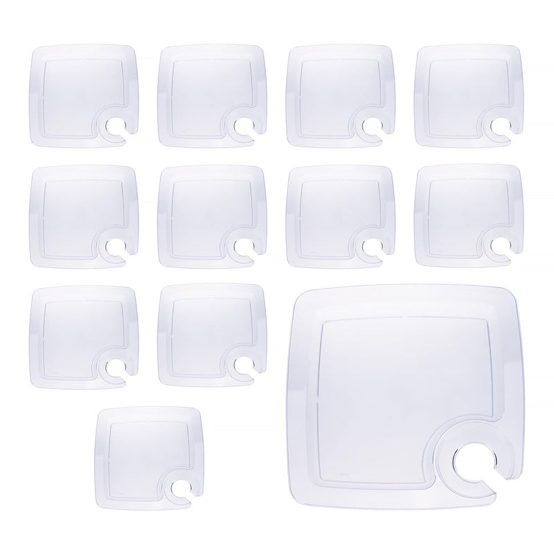 Homeford Clear Plastic Plates with Cup Holder 9inch 12count