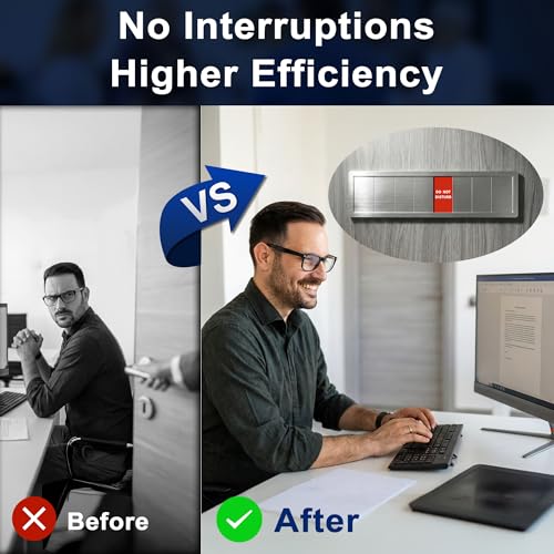 EliteSign Office Door Signs, 8 Options-Do Not Disturb, Out Of Office, In A Meeting, Working Remotely,Please Knock, I'll Be Back, Come In, I'M at Lunch,Privacy Door Signs for Therapist、Offices Occupant、Managers - Image 4