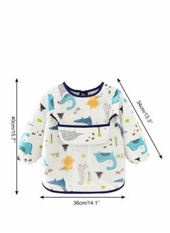 KASTWAVE Baby Waterproof Sleeved Bib, Long Sleeve for Toddler, 3 Pack Infant Art Smock Apron 6-36 Months  - Image 2