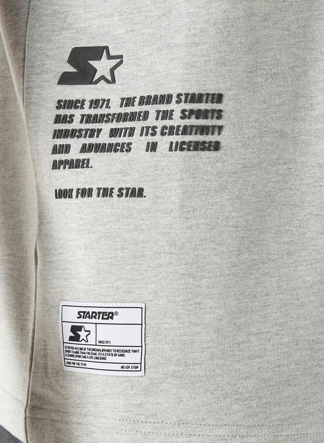 Starter Printed T-shirt with Crew Neck and Pocket - Image 4