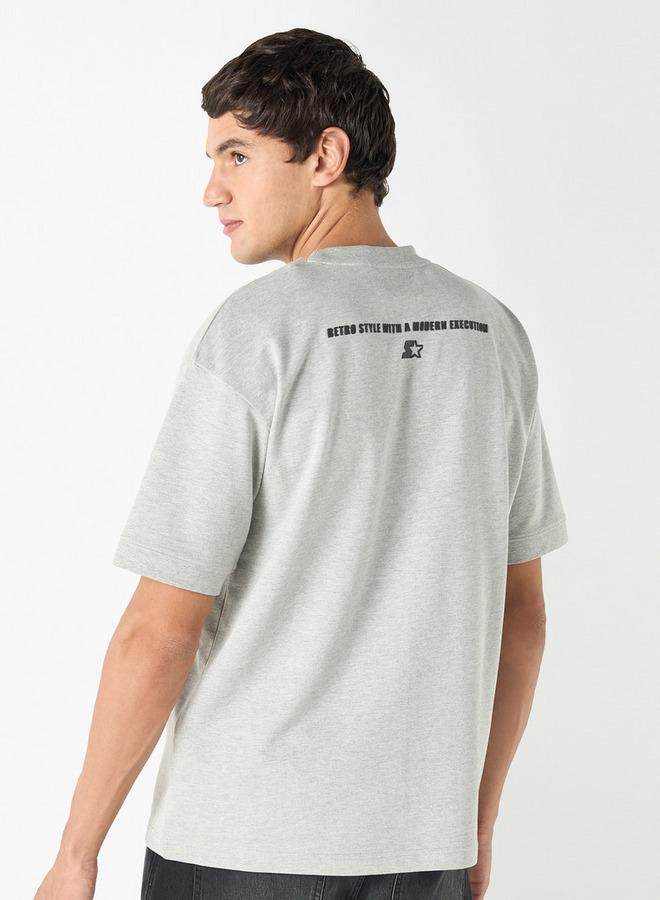 Starter Printed T-shirt with Crew Neck and Pocket - Image 3