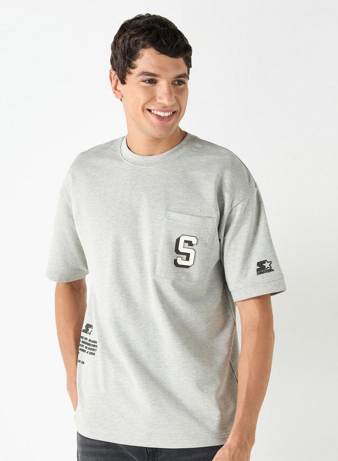 Starter Printed T-shirt with Crew Neck and Pocket - Image 1
