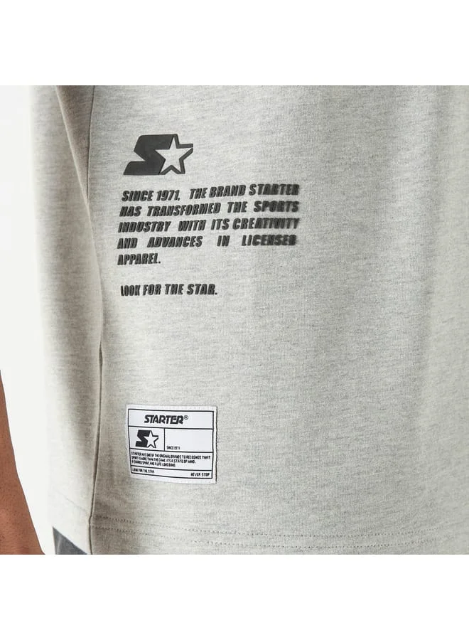 STARTER Starter Printed T-shirt with Crew Neck and Pocket