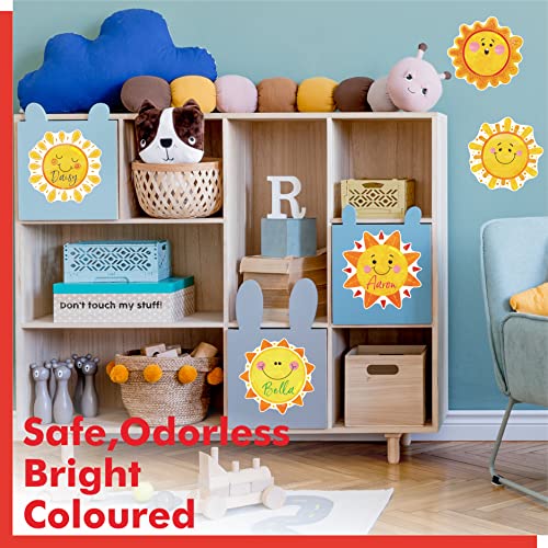 Gethelud 60 PCS Sun Cutouts, 10 Designs Bulletin Board Decoration Sun Cut-Outs DIY Crafts Project Spring Summer Sunshine Party Supplies - Image 5