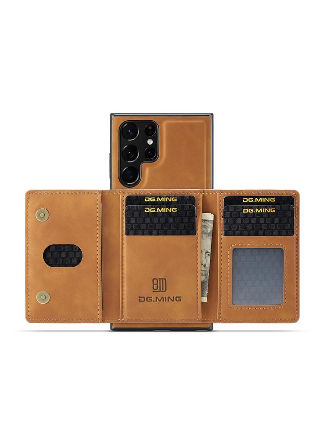 Dg مينغ جراب لهاتف Samsung Galaxy S22 Ultra 5G M2 Series مزود بحقيبة بطاقات متعددة قابلة للطي وغطاء خلفي للهاتف - Image 5