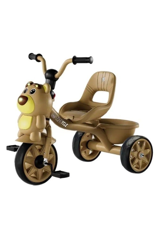 سمايل دراجة ثلاثية العجلات للأطفال مع سلة وموسيقى وأضواء من عمر سنتين إلى خمس سنوات، دراجة ثلاثية العجلات للأطفال الصغار بمقعد واحد