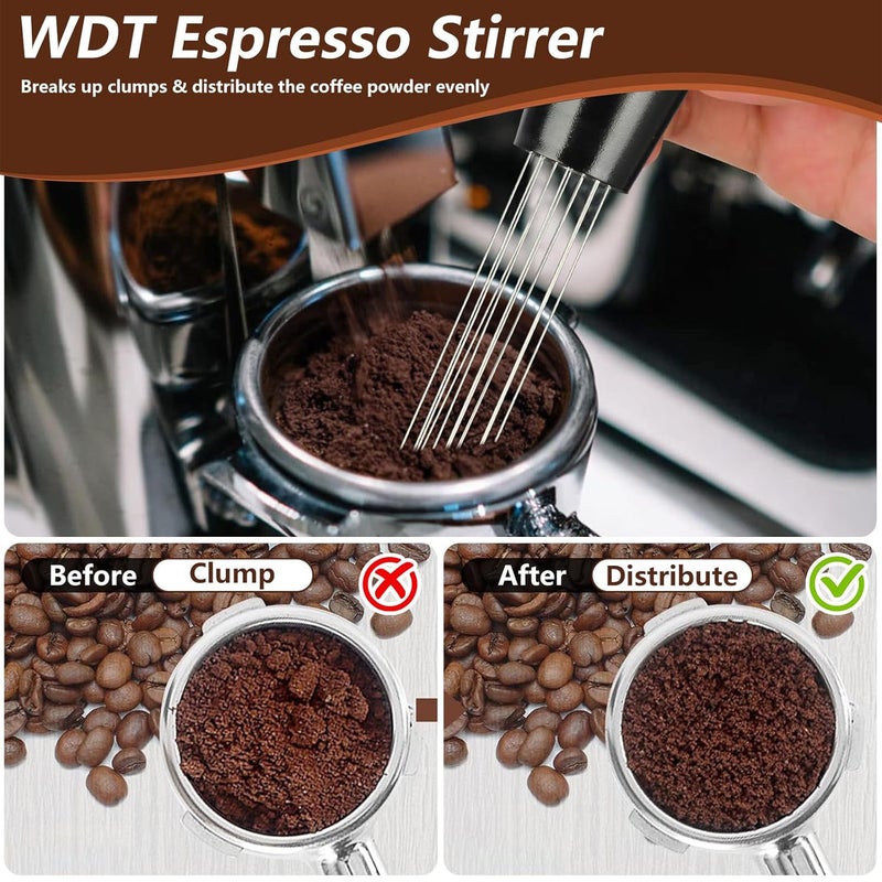 Espresso Coffee Tool Set with Tamper, Distributor, Dosing Funnel and Brush - Image 3