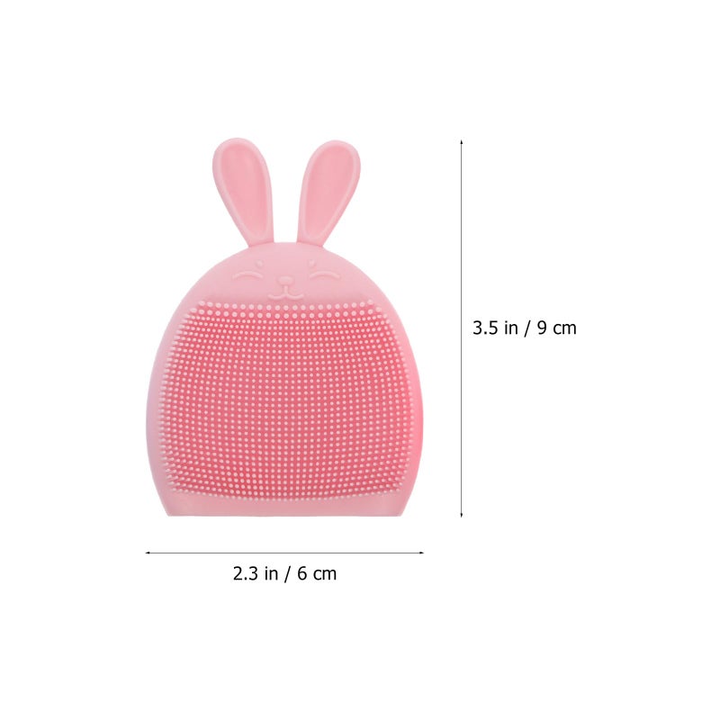 Soft Rabbit Design Silicone Shower Brush Set 3PCS For Gentle Cleansing Exfoliating - Image 3