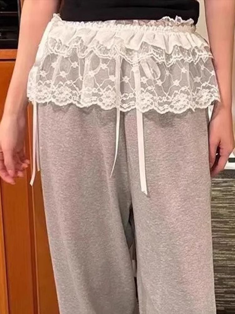 2024 Spring and Autumn Winter New Heavy Industry Lace Lace Ear Short Fart Curtain Apron Curtain Swing Skirt Half-length Skirt White