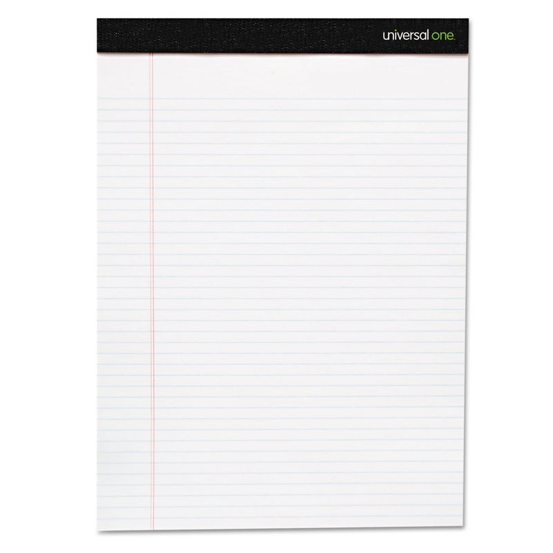 UNIVERSAL Universal UNV30630 85 in x 11 in Premium WideLegal Ruled Writing Pads with HeavyDuty Back  Black Headband 6Pack