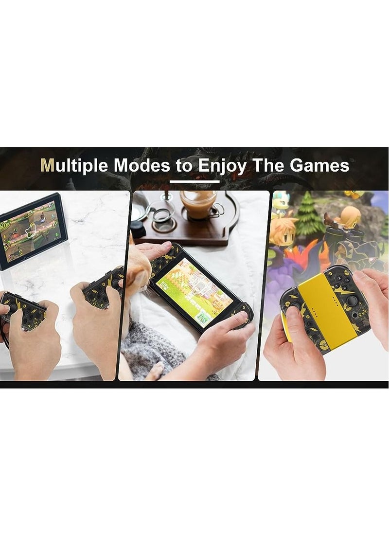 Joypad Controller, Transparent Replacement Controllers, Dual Joy-cons Controller for Nintendo Switch/Lite/OLED with Dual Vibration/Wake-up/Screenshot Functions