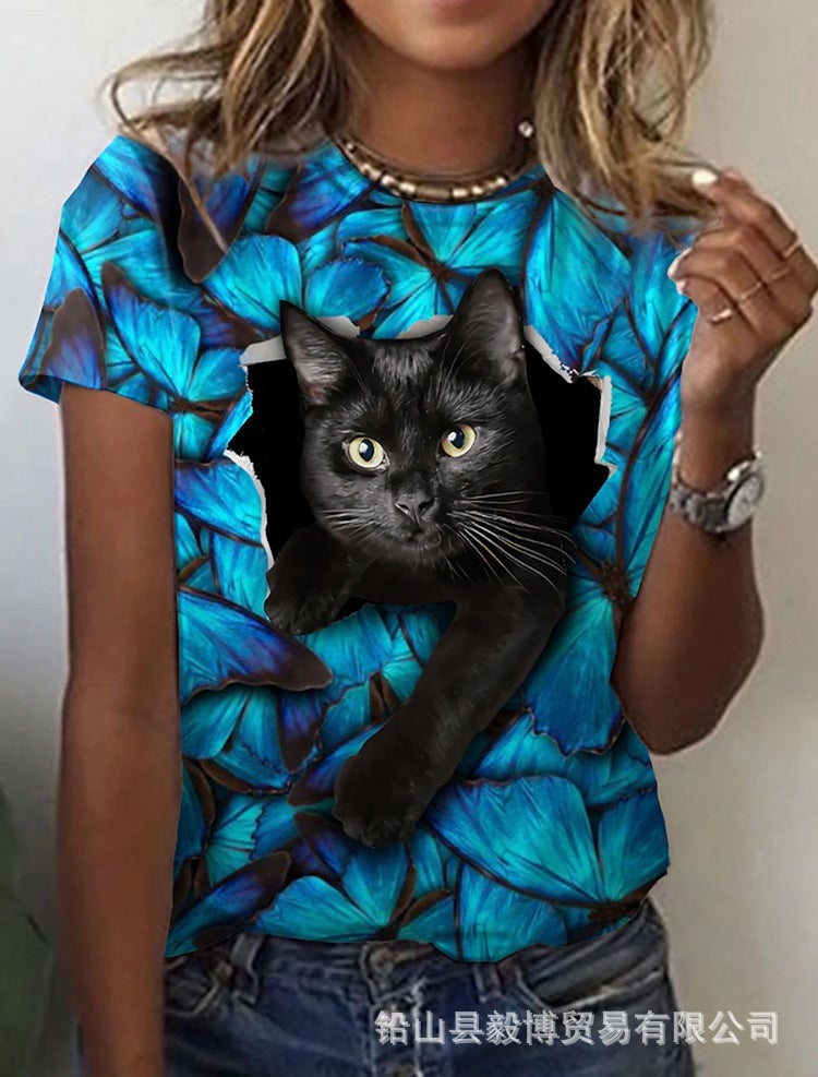 Summer T-Shirt New Fashion Cute Fox 3D Animal Print Men'S Casual Sports Short Sleeve Shirt - Image 1