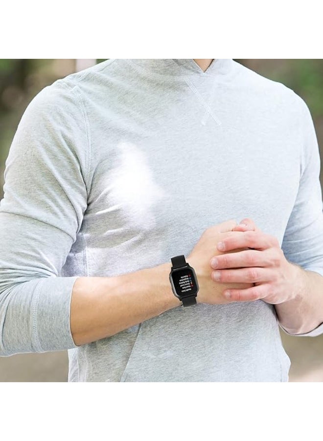 حزام الساعة الناعمة الملونة من السيليكون متوافقة مع Garmin Venu Sq Watch استبدال حزام الساعة سريعة الإفراج حزام الرياضة متوافقة مع Garmin Venu Sq Smartwatch (TenColors) - Image 5