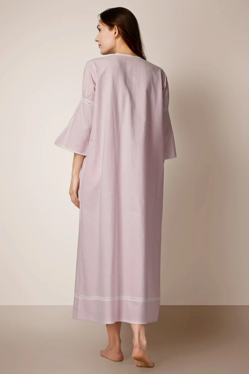 افتر دارك قميص نوم جوزفين أكسفورد شامبراي مطرز