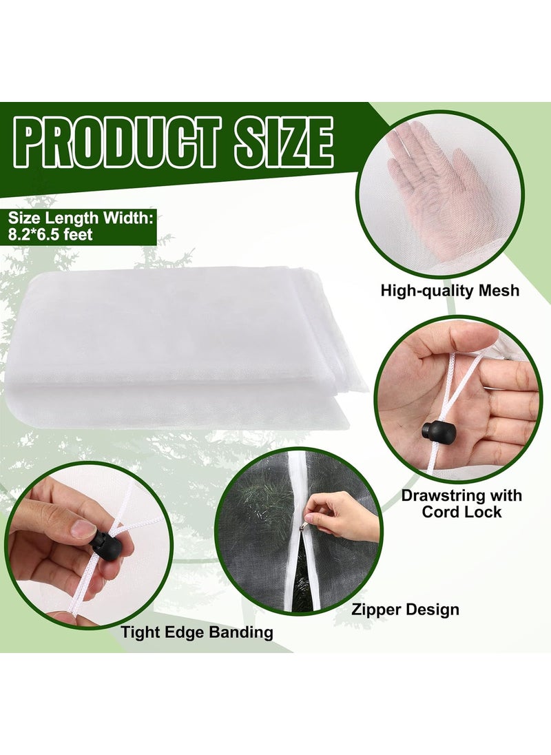 Riakrum 6 Pack 82 x 65 Feet Insect Bird Barrier Netting Mesh with Drawstring Bug Netting for Plant Garden Bug Cover Bags for Protecting Plant Fruits Citrus Flower from Insect Bird  - Image 2