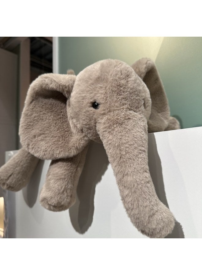Cute Baby Elephant Plush Doll Children's Bed Sleeping Comfort Doll Doll Doll Pillow Birthday Gift-Color:White-Height:45cm - Image 4