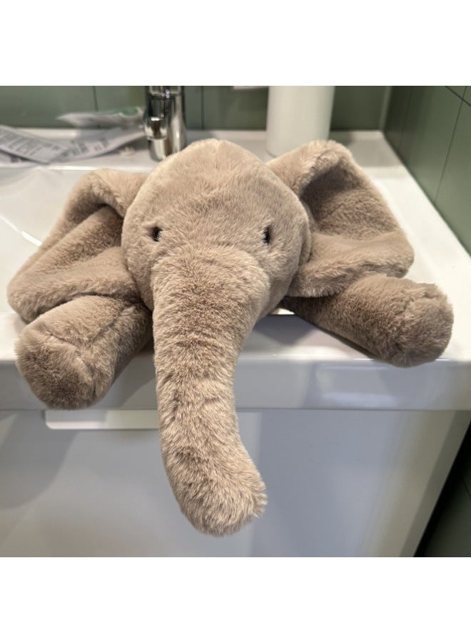 Cute Baby Elephant Plush Doll Children's Bed Sleeping Comfort Doll Doll Doll Pillow Birthday Gift-Color:White-Height:45cm - Image 5