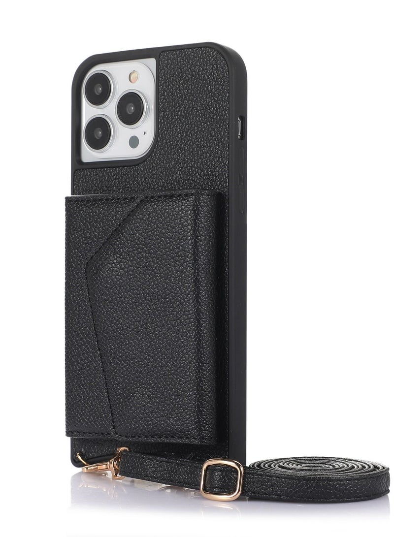 Suteni Back Cover Card Slots Leather Phone Case for iPhone - Image 1