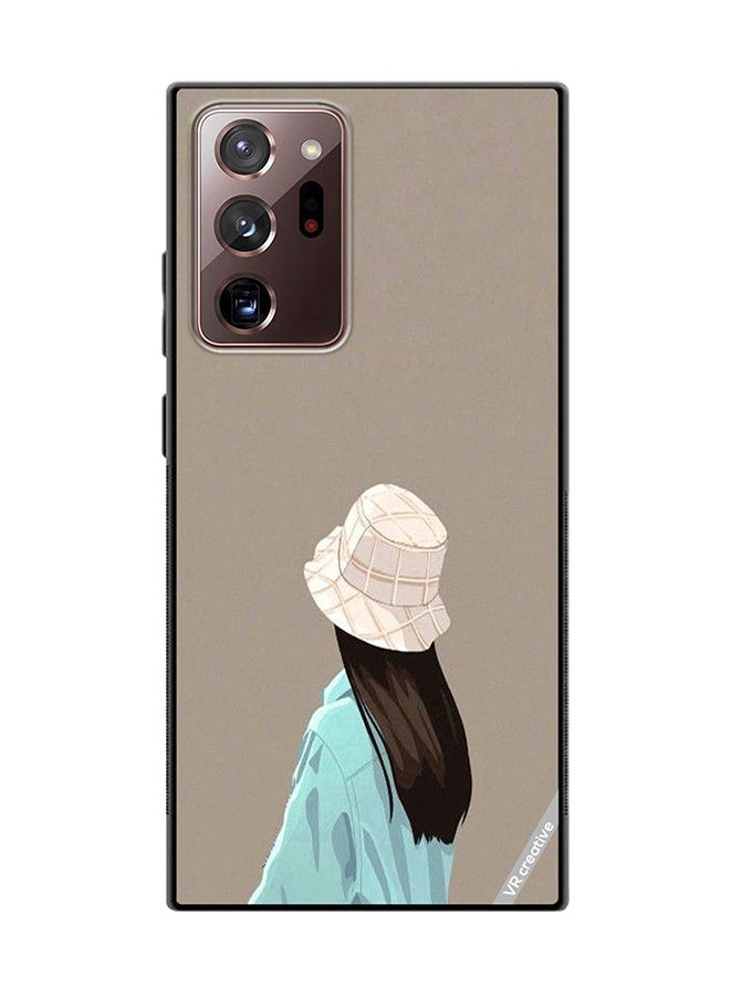VR CREATIVE Protective Case Cover For Samsung Galaxy Note20 Ultra 5G Brown Hat Girl Design Multicolour  - Image 1