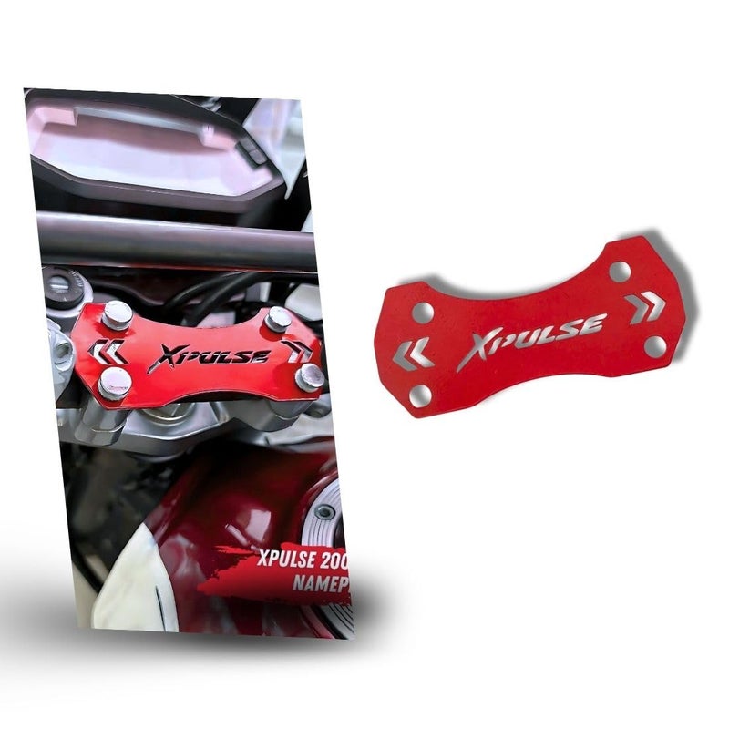Phantom Hero X-Pulse Name Plate – Durable & Stylish Motorcycle Badge OEM Fit for X-Pulse 200/4V | Easy Installation (Red) - Image 1